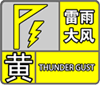 雷雨大风-黄色