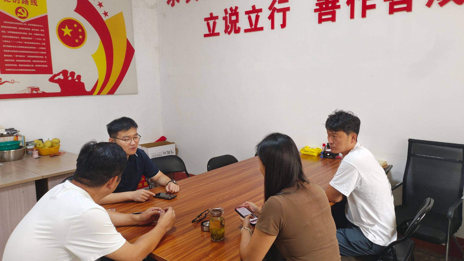 镇领导李铭镇到刘村管区督导相关工作