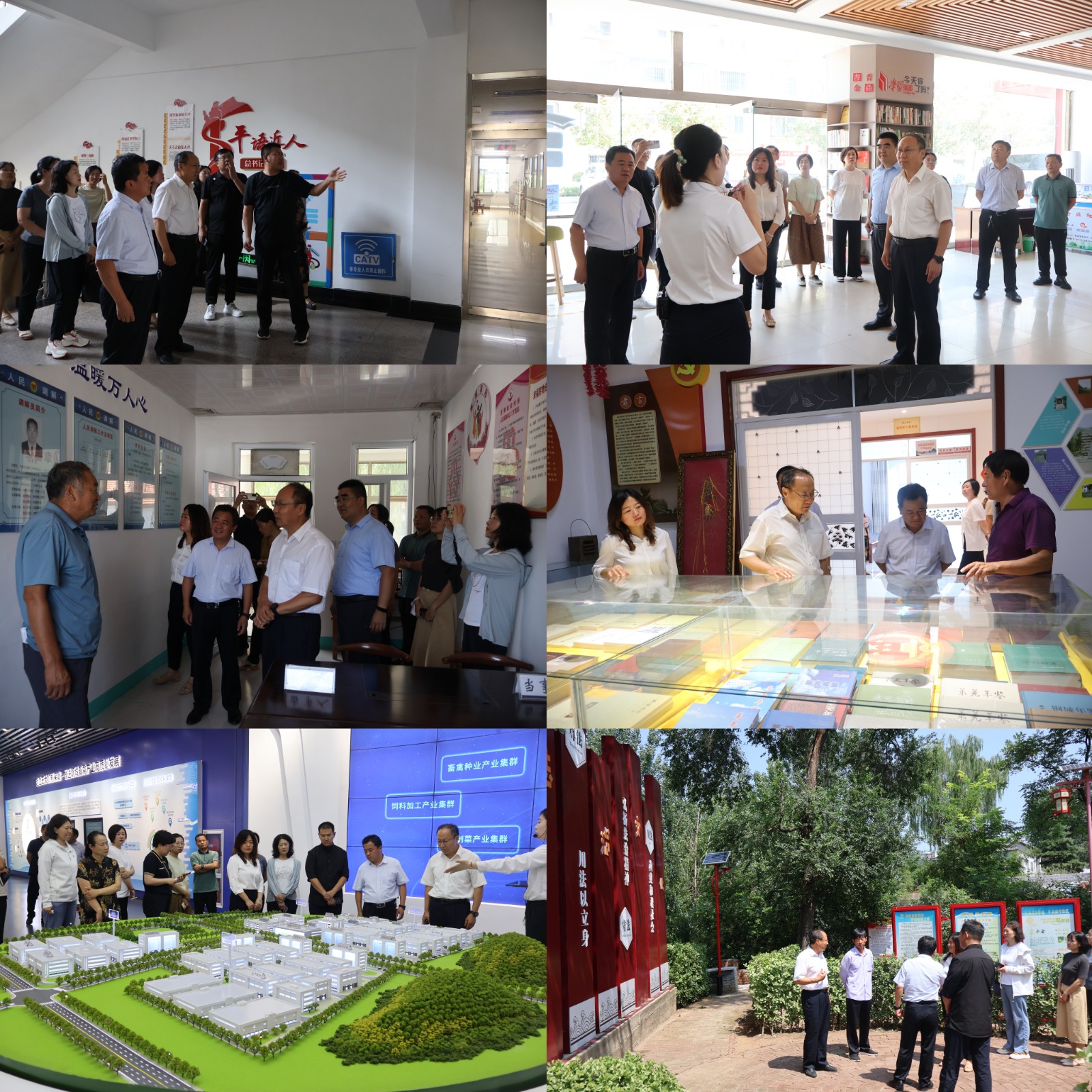 现场教学-观摩钢城区各街道典型法治阵地点