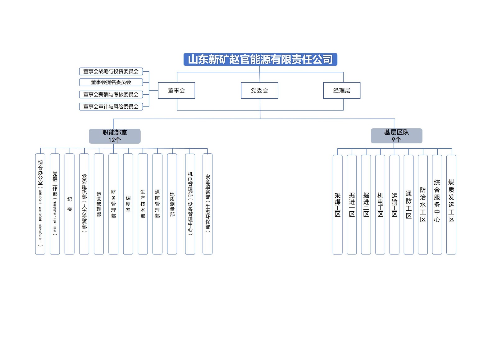 （赵官能源）组织架构图（2025