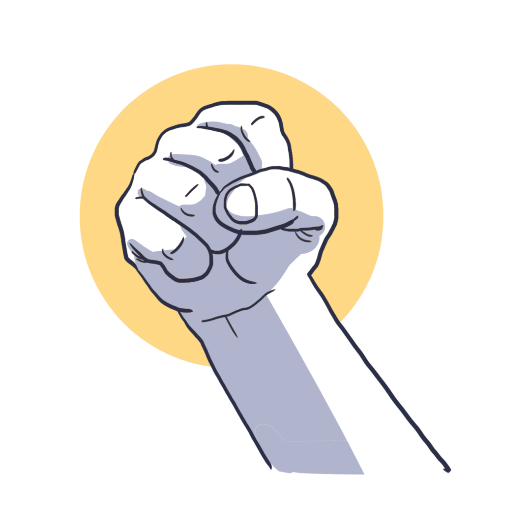 千库网_手绘线描加油拳头PNG免抠素材_元素编号11824617.png