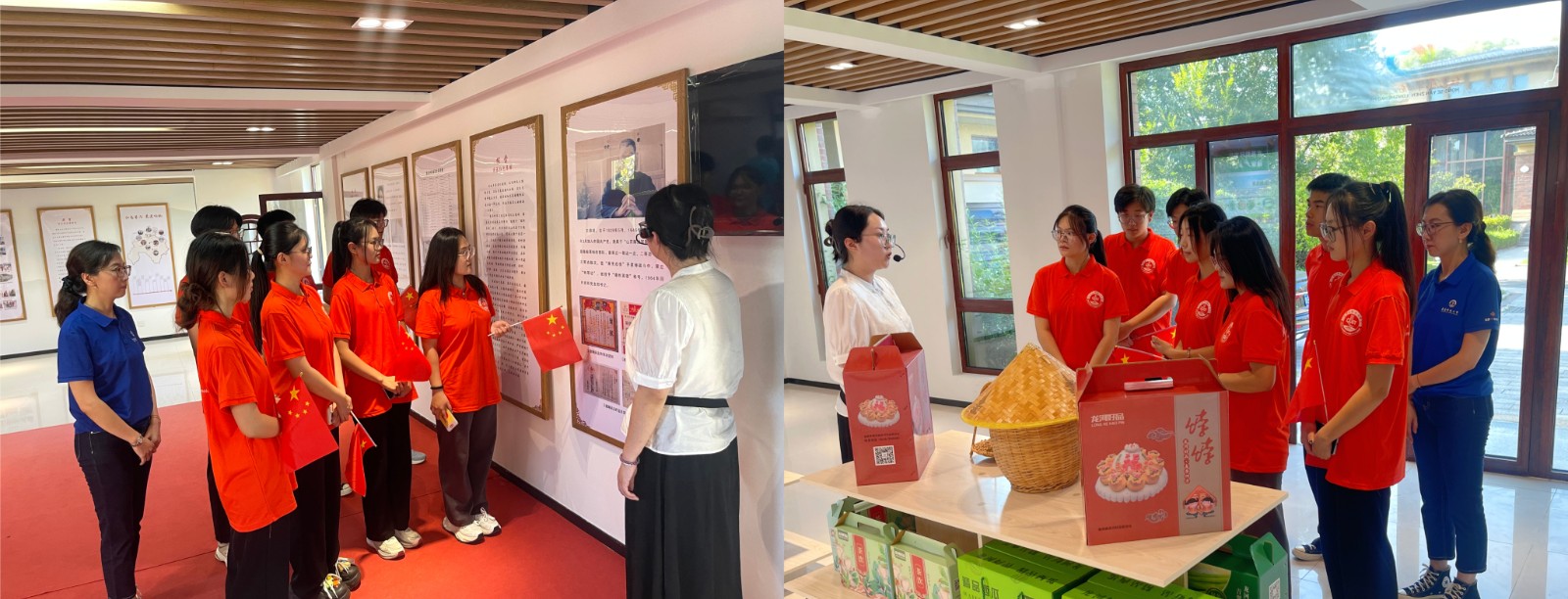 在柴沟镇五龙河农文旅共同体展馆内学习“红色第一课”